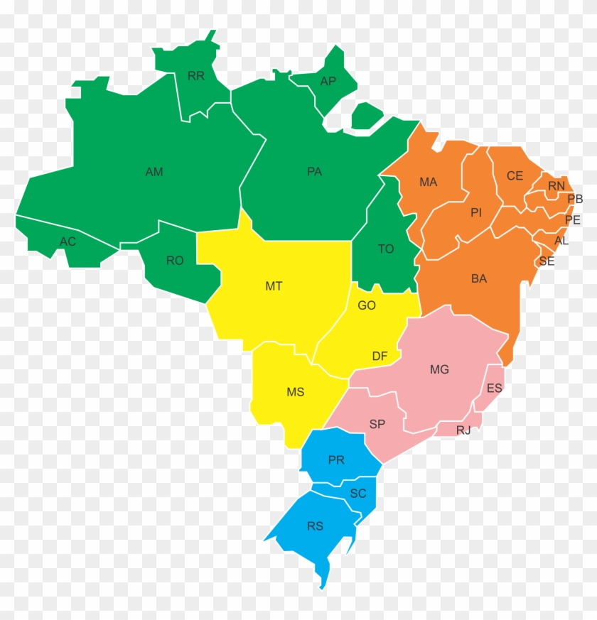 Mapa Do Brasil Png Grande - Poverty In Brazil Map Clipart