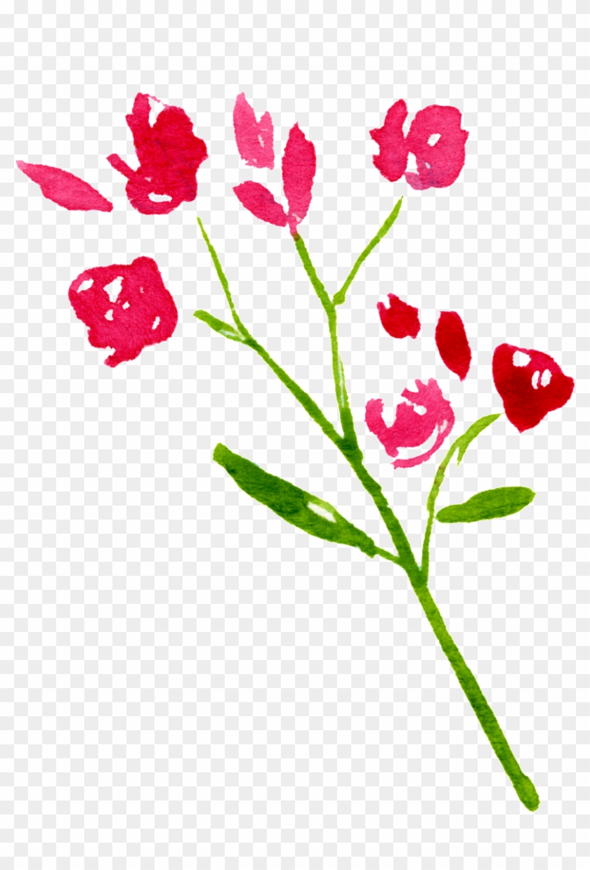 Red Flower Leaf Cartoon Transparent - Gilliflower Clipart