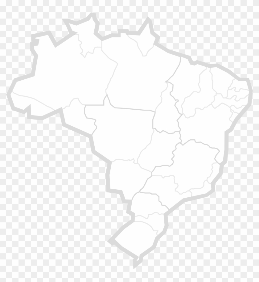 Mapa Do Brasil Em Branco - Projeto Olhar Brasil Clipart