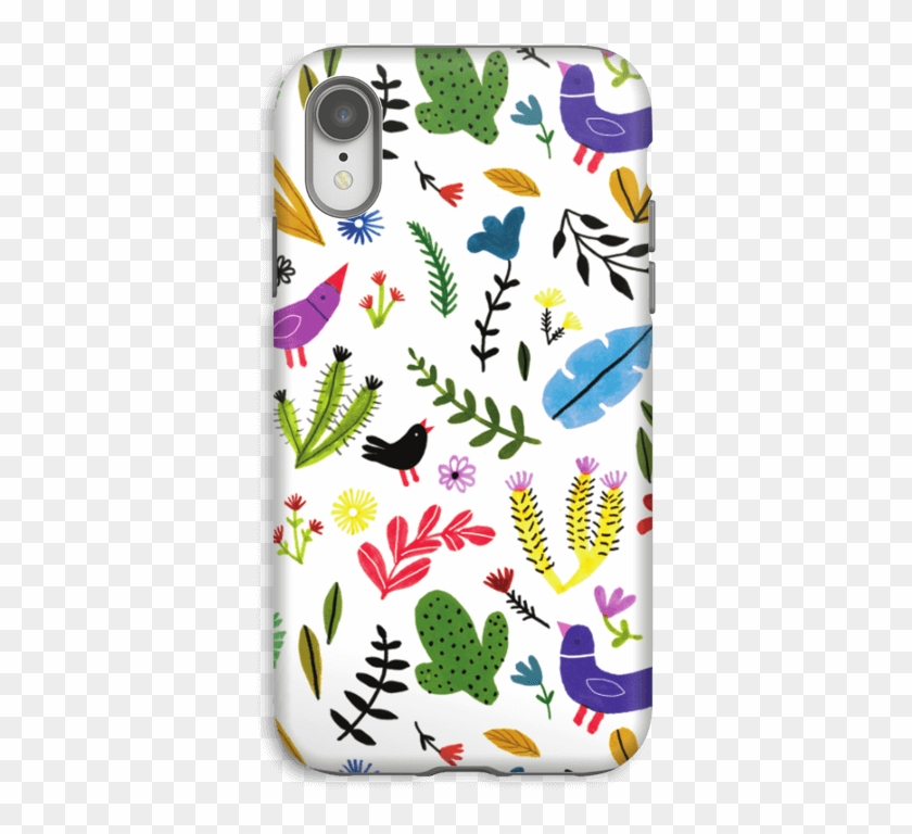 Birds With Flowers Case Iphone Xr Tough - Mobile Phone Case Clipart #3638398