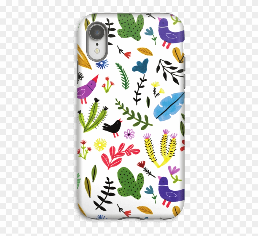 Birds With Flowers Case Iphone Xr Tough - Mobile Phone Case Clipart