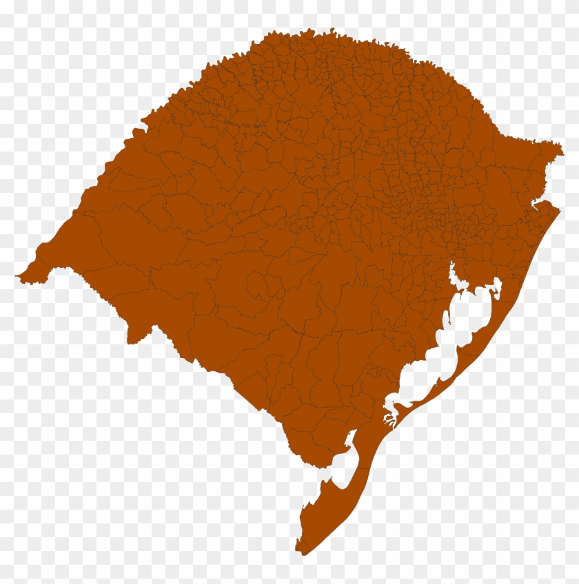 Mapa Rio Grande Do Sul Vetor Clipart #3639404