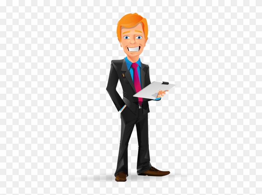 Image For Free Smiling Businessman Vector Character - Cartoon Ginger Hair Man Clipart