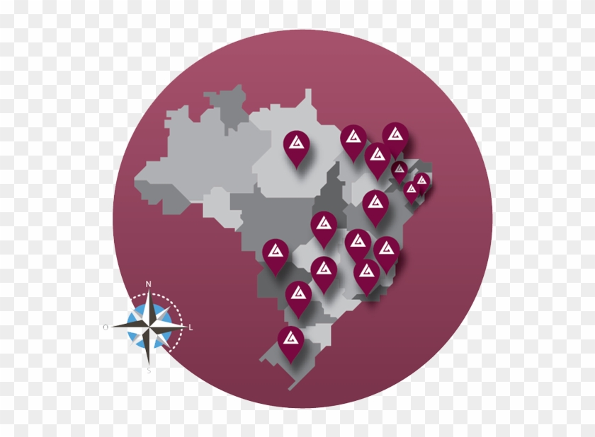 A Gafisa Está Presente Em Mais De 30 Cidades Do Brasil, - Mapa De Atuação Brasil Clipart #3639482