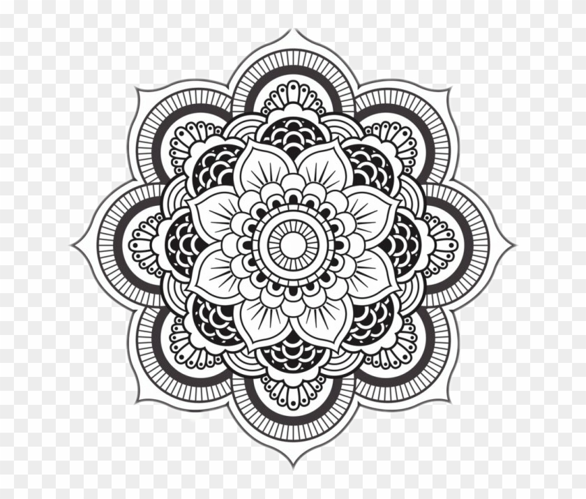 Mandala Mandalamaze Mandalas Mandalaspassion Mandalaman - Flower Mandala Black And White Clipart