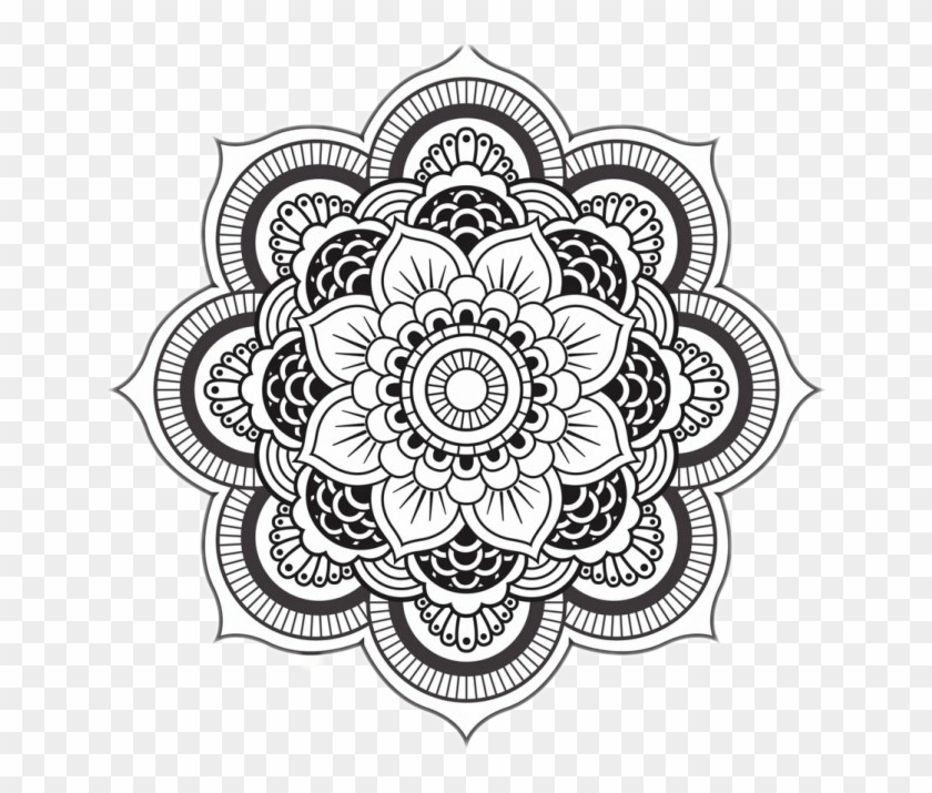 Mandala Mandalamaze Mandalas Mandalaspassion Mandalaman - Flower Mandala Black And White Clipart #3639579