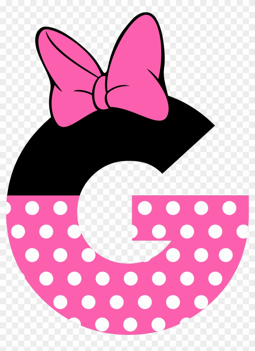 Precioso Alfabeto Tipo Minnie Rosa - Minnie Mouse Letters Clipart