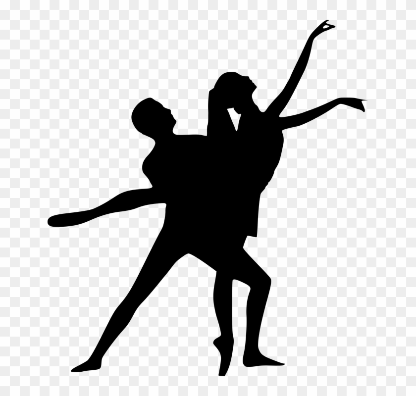 Silhouette Ballet Dance Couple Entertainment Show - Partner Dance Silhouette Transparent Clipart #3640166