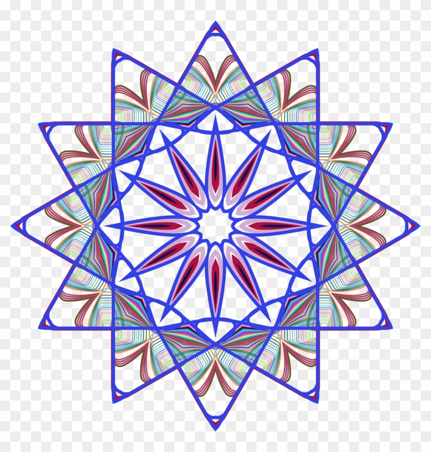 This Free Icons Png Design Of Prismatic Mandala Line - Snowflake Free Clipart #3640414