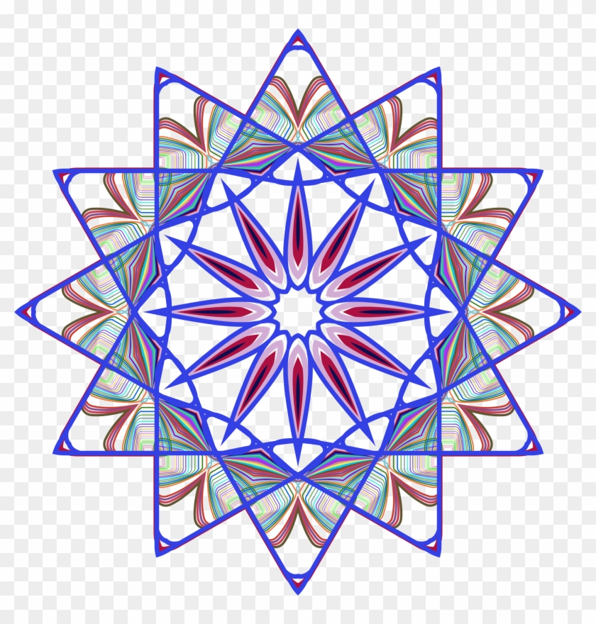 This Free Icons Png Design Of Prismatic Mandala Line - Snowflake Free Clipart #3640414