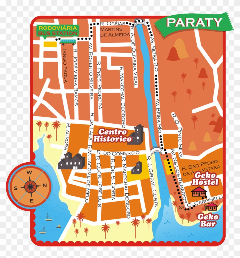 Map Of Paraty - Paraty Map Clipart #3640415