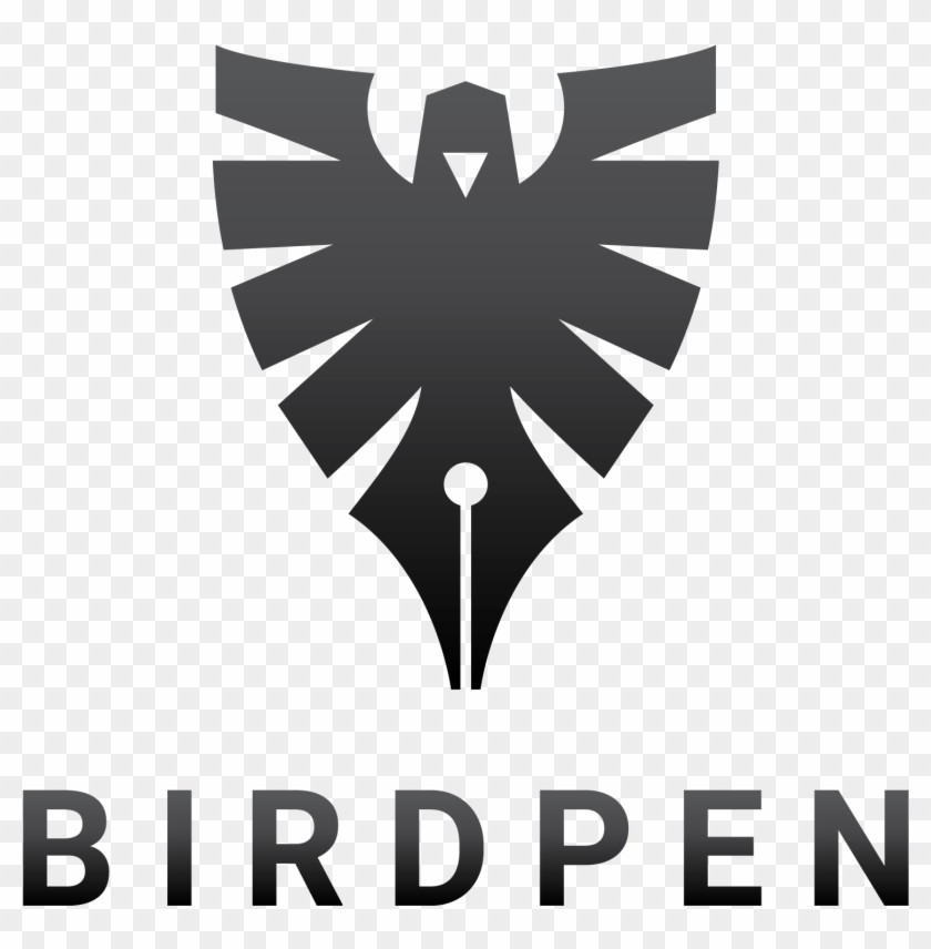 Illustrative Logo Composed Of A Pen And A Bird - Emblem Clipart #3640791