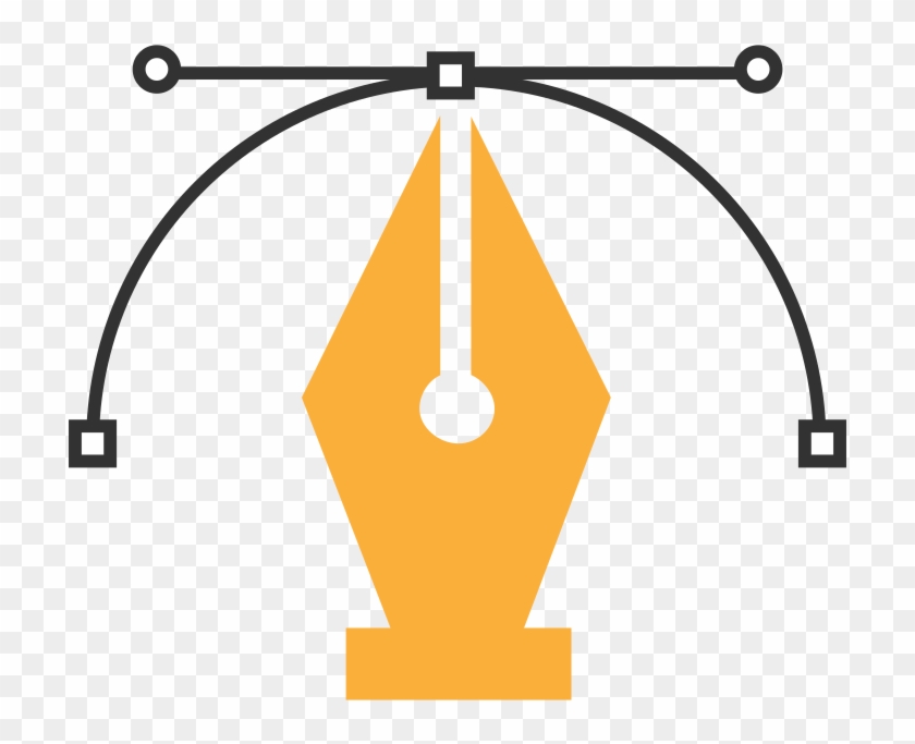 Pen Tool Flat Icon Vector - Pen Tool Vector Png Clipart