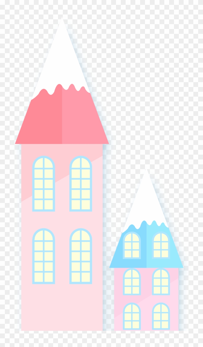 Cartoon Simple Blue Pink Png And Psd - House Clipart #3641328