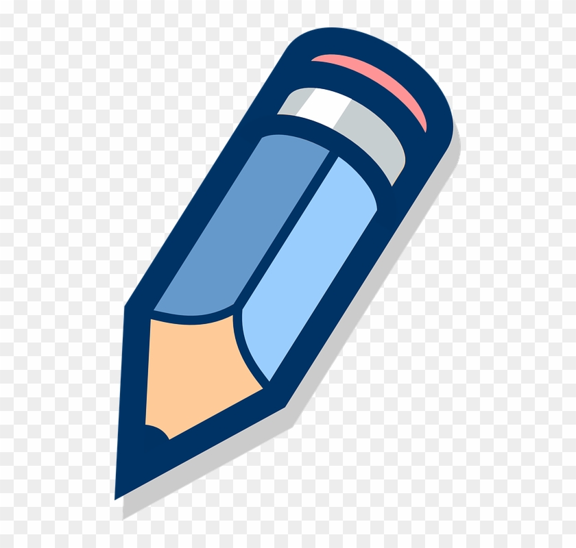 Pencil Text Write Pen - Pencil Black And White Drawing Clipart - Png Download