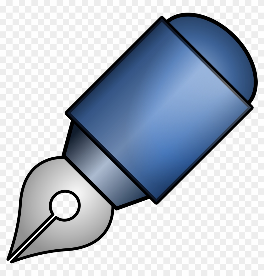 This Free Icons Png Design Of Blue Fontain Pen - Pena Vektor Clipart