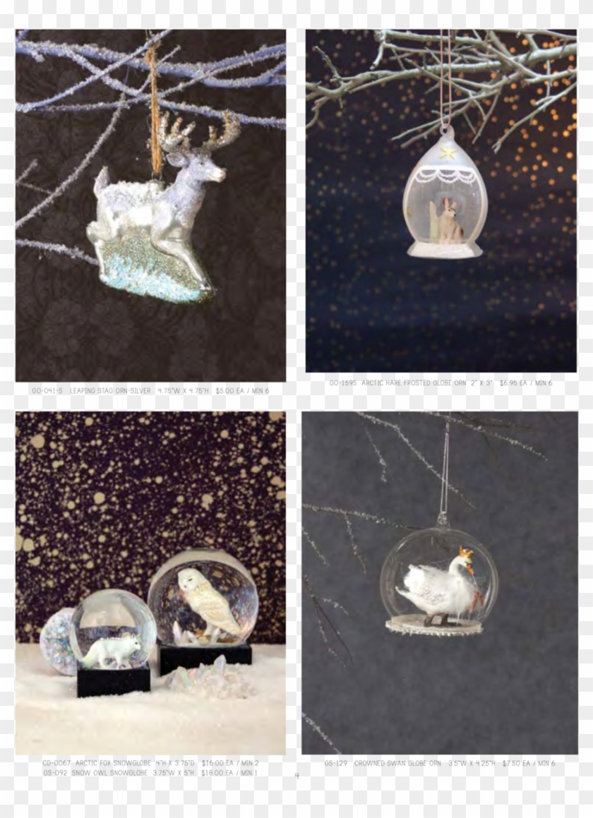 Go-1595 Arctic Hare Frosted Globe Orn 2 X 3 - Christmas Ornament Clipart #3641863