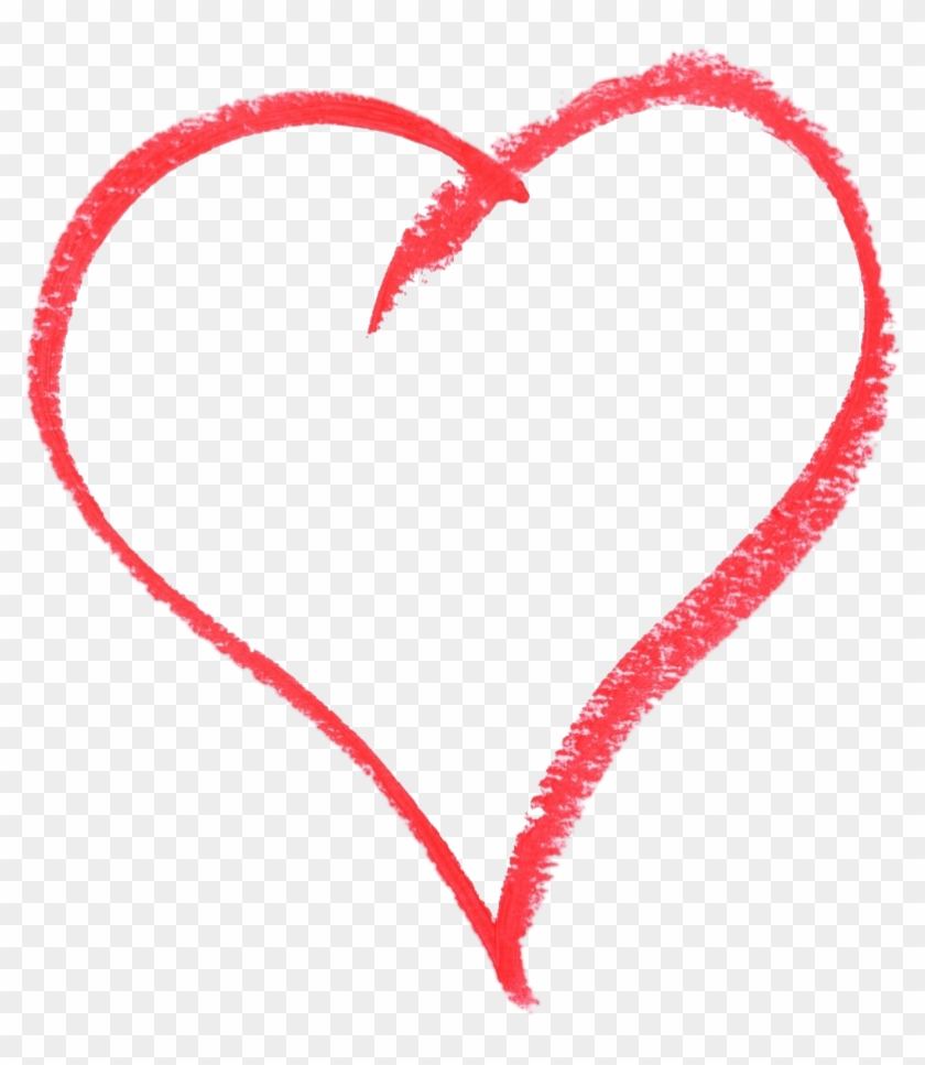 Heart Sketching Style Png - Transparent Heart Sketch Png Clipart #3642016