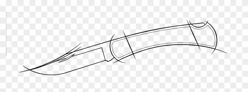 Pocket Knife Sketch - Easy Pocket Knife Drawing Clipart #3642040