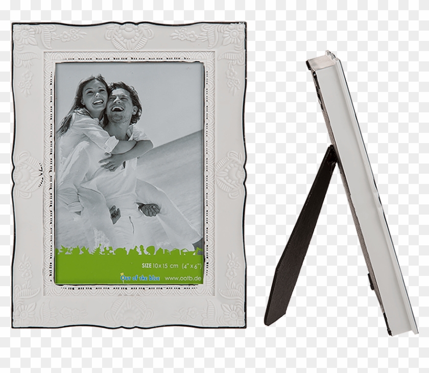 Portarretrato Blanco De Plástico - Picture Frame Clipart #3642067