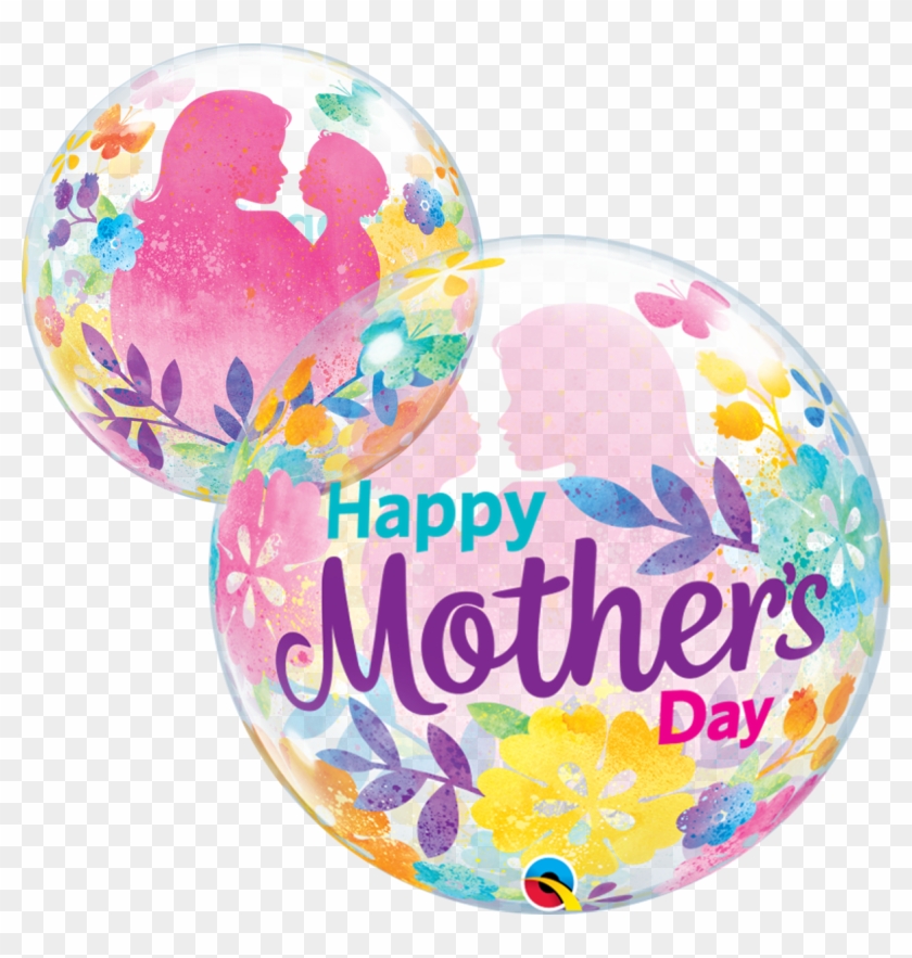 22" Mother's Day Silhouette Bubble Balloon - Mother's Day Clipart