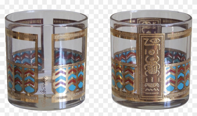 Terrific Set Of Vintage Briard Glasses With Heavy, - Pint Glass Clipart #3642810