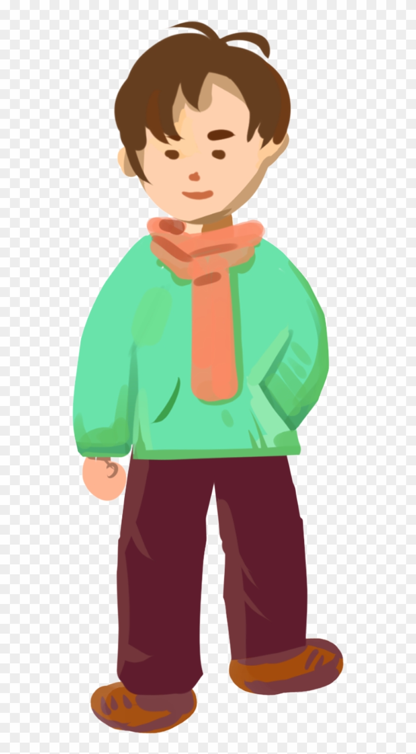 Hand Painted Fresh Winter Teenager Png And Psd - Cartoon Lteenager Png Clipart #3643029