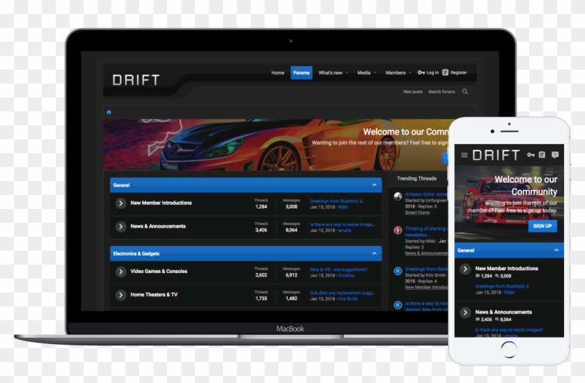 Based Off Its Xenforo 1 Successor, Drift Brings It's - Mobile Phone Clipart