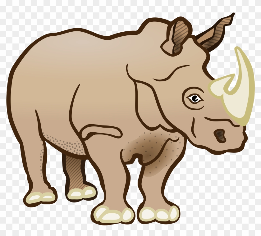 Drawing Pandas Rhino - Rhino Black And White Clipart