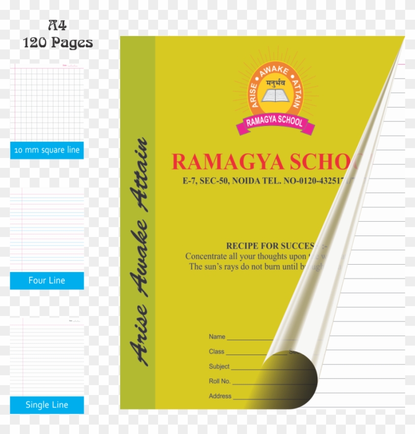 Exercise Book A4-120 Pages - Graphic Design Clipart #3644289