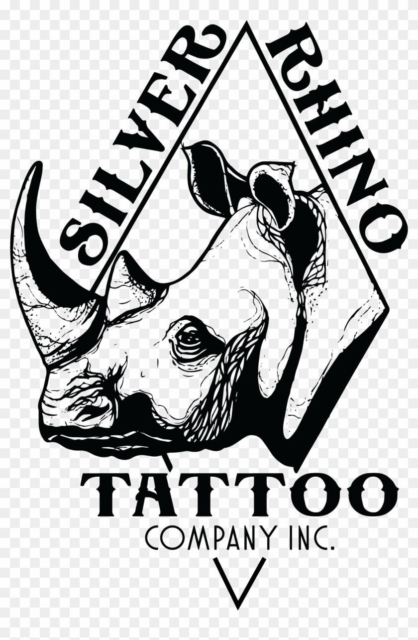 Silver Rhino Tattoo Company - Poster Clipart #3644438