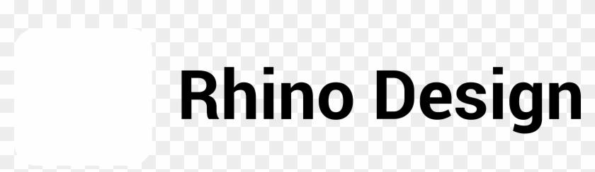 Rhino Design Wordmark Logo Black And White - Graphics Clipart #3644683