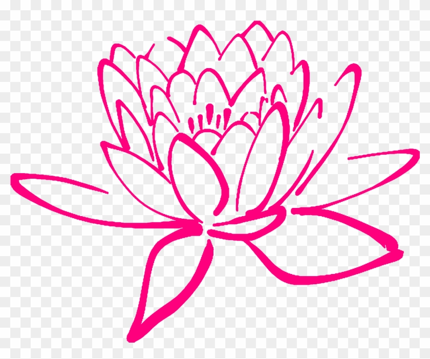 Dibujos De Flores Png - Calligraphy Lotus Clipart