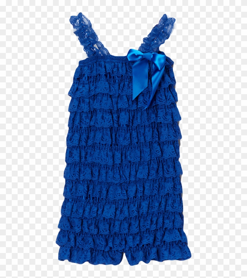 Royal Blue Lace Ruffle Romper - Ruffle Clipart #3645007