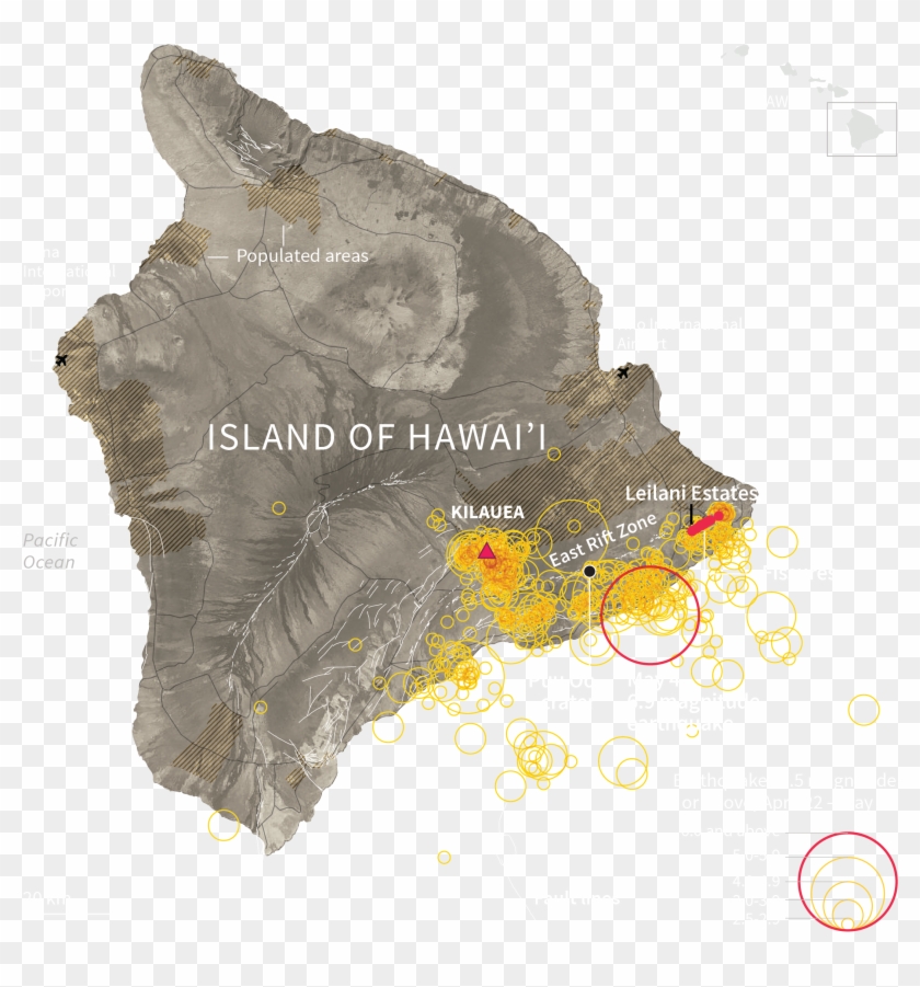The Weaker Ground In The Rift Zone Allowed The Lava - Island Of Hawaii Clipart