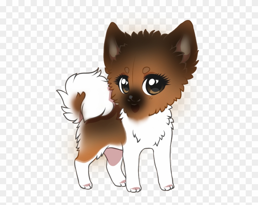 Akita Female Red With Black Overlay - Cartoon Clipart