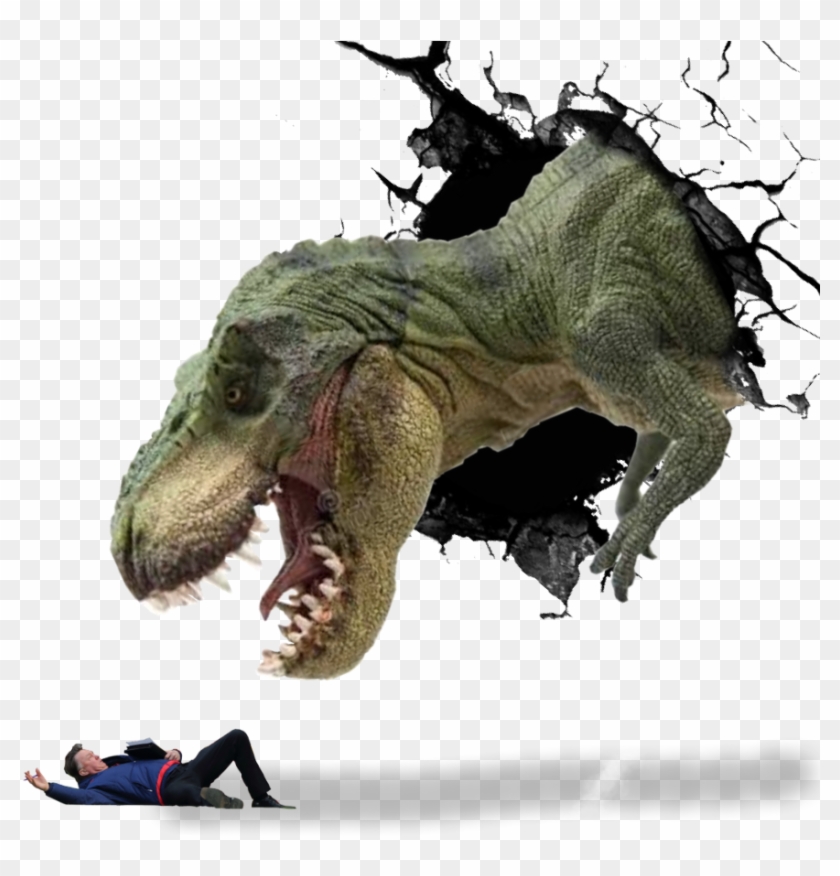 #ftestickers #man #scared #dinosaur #broken #stickers - Tyrannosaurus Clipart #3645469
