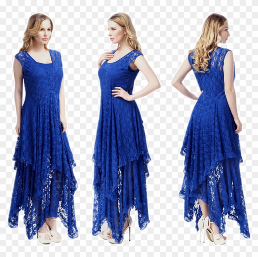 Jhonpeter Women Plus Size Sleeveless Irregular Skirt - Dress Clipart #3645527