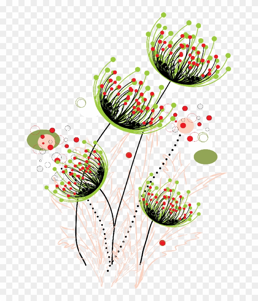 Volver - 手绘 線條 花 Clipart