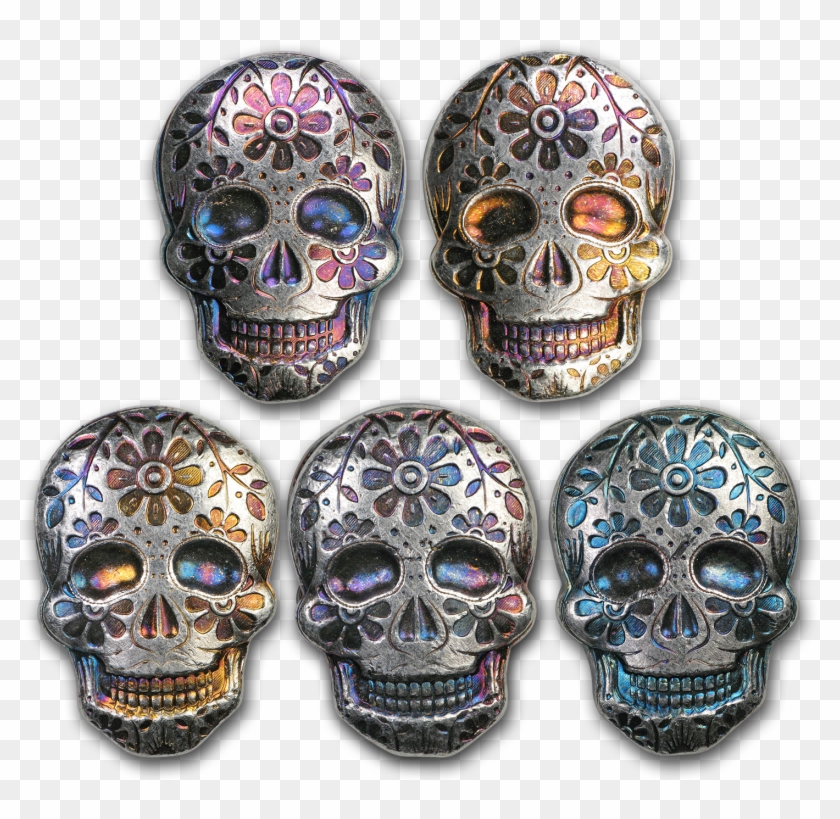2 Oz Silver Skull - Skull Clipart #3646355