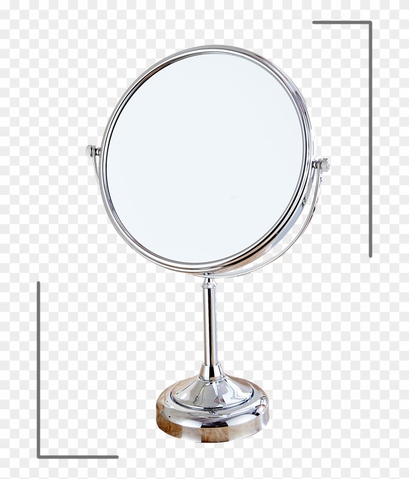 This Two Sided Circular Mirror Has An 8 Inch Diameter - Silver Clipart
