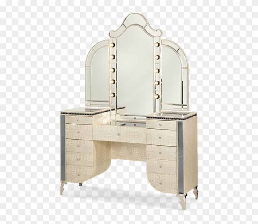 Hollywood Swank Crystal Croc Vanity And Mirror By Aico - Aico Clipart #3647514