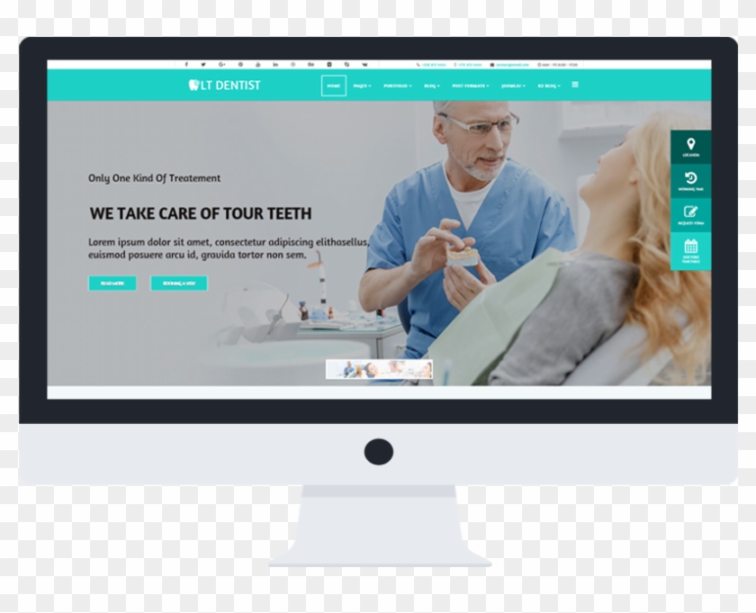 Main Template Features - Landing Page Dentist Clipart
