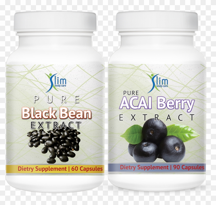 Pure Black Bean Extract Plus Acai Berry Extract Pure - Bilberry Clipart #3648350