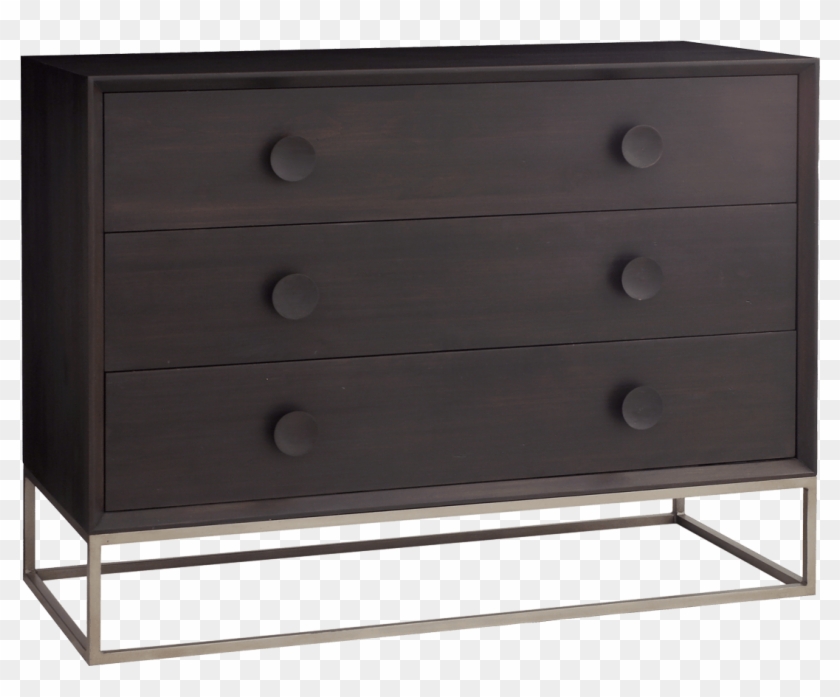 Spencer 3 Drawer Dresser In Antique Silver With Cocoa - Chest Of Drawers Clipart #3648808
