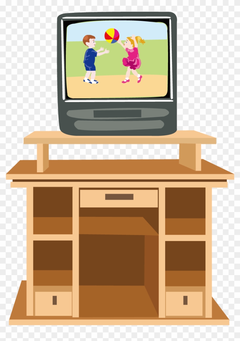 Table Furniture Tv And Tables - Furniture Vector Clipart