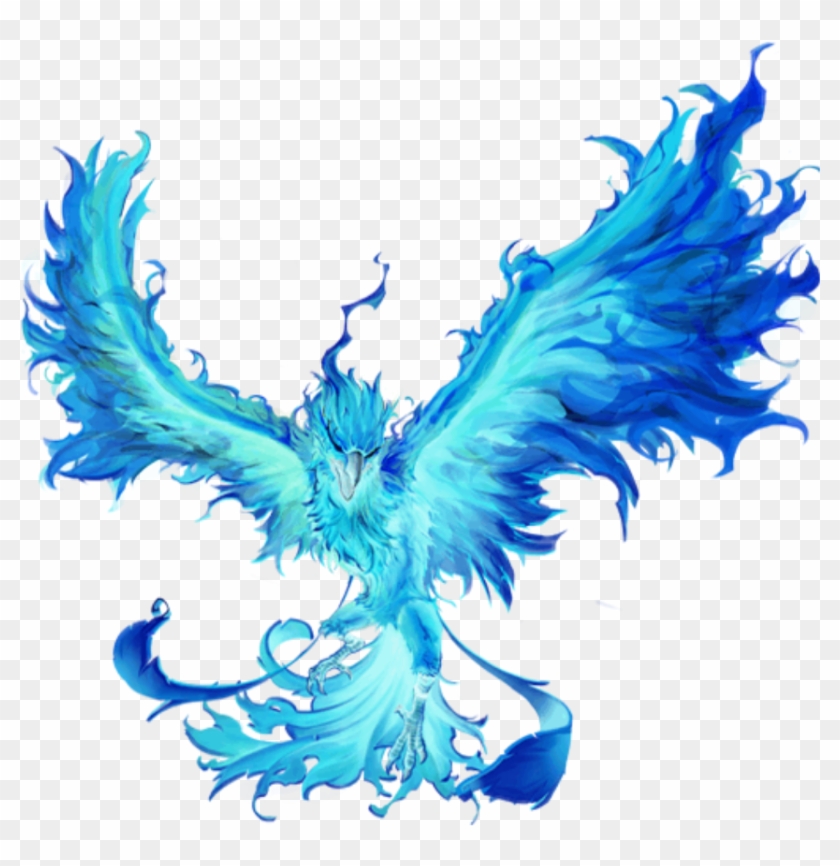 #mq #fenix #blue #bird #birds #smoke #fire #flying - Illustration Clipart #3649539