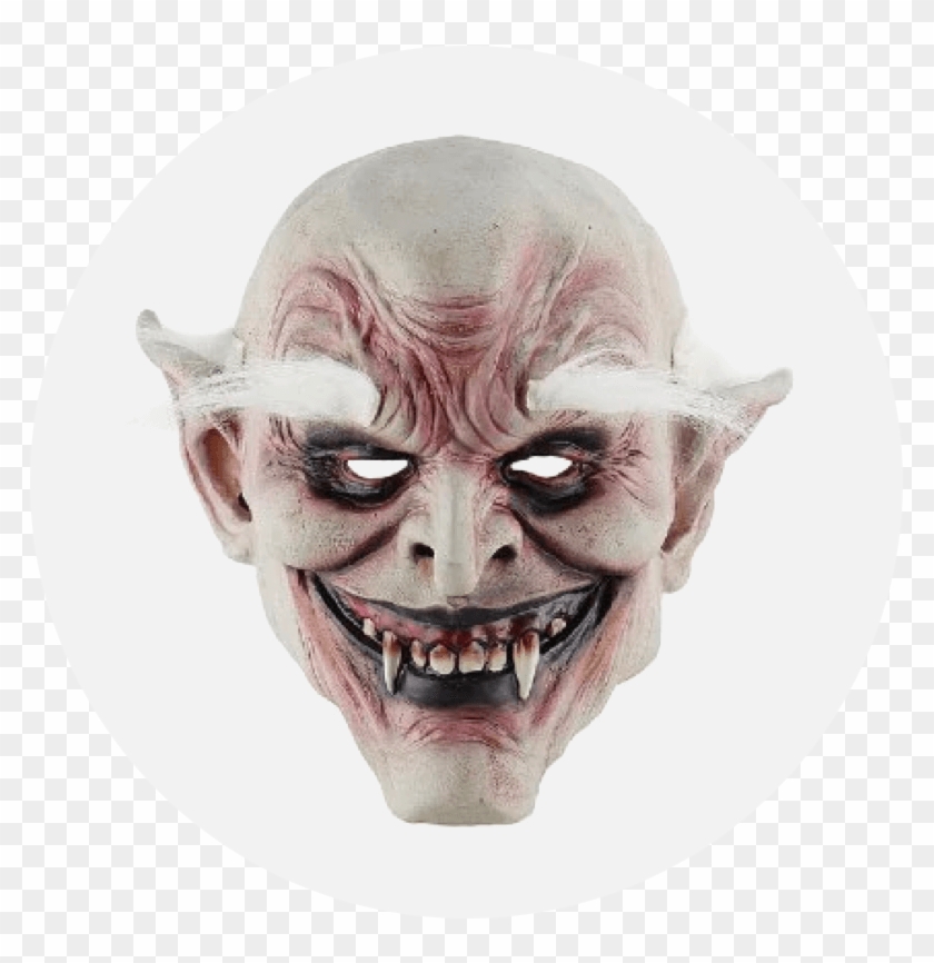 Spooky White-browed Vampire Mask - Mascaras D Diablo Clipart