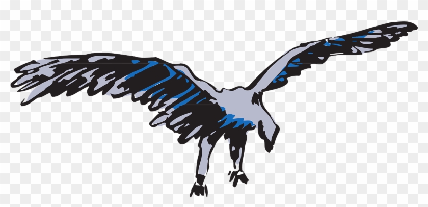 Blue Bird Flying Silver Wings Png Image - Bald Eagle Clipart #3650120