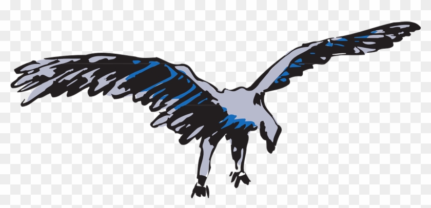 Blue Bird Flying Silver Wings Png Image - Bald Eagle Clipart